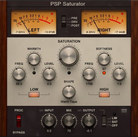 音频PSPaudioware PSP Saturator 1.1.0 x64破解版下载