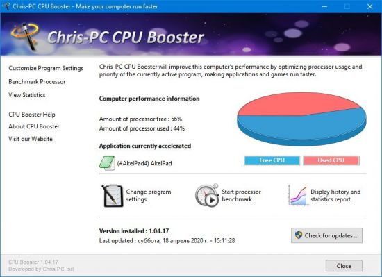 CPU优化Chris-PC CPU Booster 2.04.06破解版下载