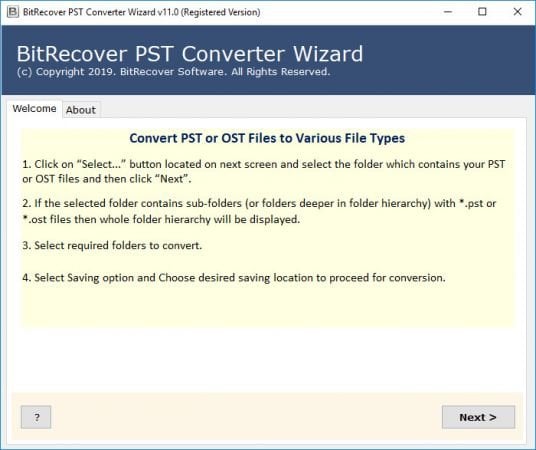 BitRecover PST Converter Wizard 14.4